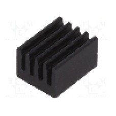 Radiator extrudat, aluminiu, 10mm x 8mm, neagra, FISCHER ELEKTRONIK - ICKSMDN10SA