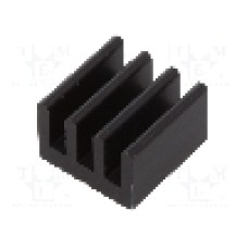 Radiator extrudat, aluminiu, 11.8mm x 11.8mm, neagra, FISCHER ELEKTRONIK - ICK PLCC 28
