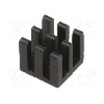 Radiator extrudat, aluminiu, 11mm x 11mm, neagra, FISCHER ELEKTRONIK - ICK BGA 11 X 11 X 10