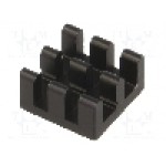 Radiator extrudat, aluminiu, 11mm x 11mm, neagra, FISCHER ELEKTRONIK - ICK BGA 11 X 11 X 6