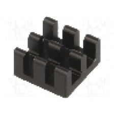 Radiator extrudat, aluminiu, 11mm x 11mm, neagra, FISCHER ELEKTRONIK - ICK BGA 11 X 11 X 6
