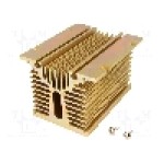 Radiator extrudat, aluminiu, 120mm x 100mm, aurie, ANLY ELECTRONICS - HS-081-120