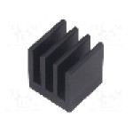 Radiator extrudat, aluminiu, 13mm x 13.5mm, neagra, FISCHER ELEKTRONIK - ICKSMDK13SA