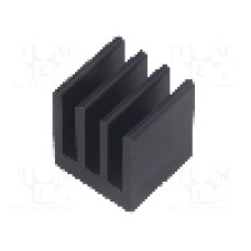 Radiator extrudat, aluminiu, 13mm x 13.5mm, neagra, FISCHER ELEKTRONIK - ICKSMDK13SA