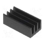 Radiator extrudat, aluminiu, 13mm x 6.3mm, neagra, FISCHER ELEKTRONIK - ICKSMDA13SA