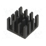 Radiator extrudat, aluminiu, 14mm x 14mm, neagra, FISCHER ELEKTRONIK - ICK BGA 14 X 14 X 10