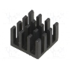 Radiator extrudat, aluminiu, 14mm x 14mm, neagra, FISCHER ELEKTRONIK - ICK BGA 14 X 14 X 10