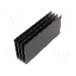 Radiator extrudat, aluminiu, 150mm x 35mm, neagra, FISCHER ELEKTRONIK - SK  654  150  SA