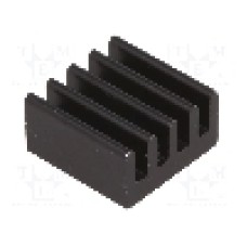 Radiator extrudat, aluminiu, 15.3mm x 15.3mm, neagra, FISCHER ELEKTRONIK - ICKSMDE15SA