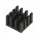 Radiator extrudat, aluminiu, 15mm x 15mm, neagra, FISCHER ELEKTRONIK - ICK BGA 15 X 15 X 10