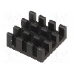 Radiator extrudat, aluminiu, 15mm x 15mm, neagra, FISCHER ELEKTRONIK - ICK BGA 15 X 15 X 6