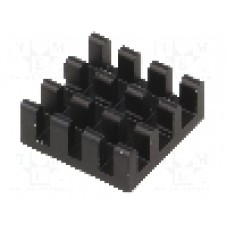 Radiator extrudat, aluminiu, 15mm x 15mm, neagra, FISCHER ELEKTRONIK - ICK BGA 15 X 15 X 6