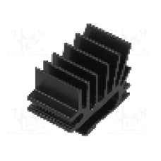 Radiator extrudat, aluminiu, 15mm x 19.4mm, neagra, FISCHER ELEKTRONIK - SK 525 15