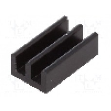 Radiator extrudat, aluminiu, 17mm x 10mm, neagra, FISCHER ELEKTRONIK - ICKSMDG17SA