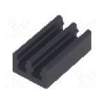 Radiator extrudat, aluminiu, 17mm x 10mm, neagra, FISCHER ELEKTRONIK - ICKSMDO17SA