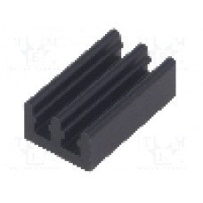 Radiator extrudat, aluminiu, 17mm x 10mm, neagra, FISCHER ELEKTRONIK - ICKSMDO17SA