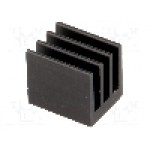 Radiator extrudat, aluminiu, 17x13.5mm, negru, FISCHER ELEKTRONIK, T136920