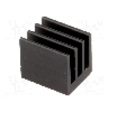 Radiator extrudat, aluminiu, 17x13.5mm, negru, FISCHER ELEKTRONIK, T136920