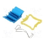 Radiator extrudat, aluminiu, 17mm x 17mm, albastru, Advanced Thermal Solutions - ATS-50170B-C1-R0