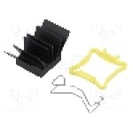 Radiator extrudat, aluminiu, 17mm x 17mm, negru, Advanced Thermal Solutions - ATS-51170K-C1-R0