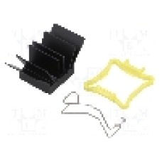 Radiator extrudat, aluminiu, 17mm x 17mm, negru, Advanced Thermal Solutions - ATS-51170K-C1-R0