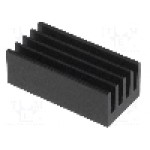 Radiator extrudat, aluminiu, 17mm x 8mm, neagra, FISCHER ELEKTRONIK - ICKSMDF17SA