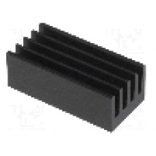 Radiator extrudat, aluminiu, 17mm x 8mm, neagra, FISCHER ELEKTRONIK - ICKSMDF17SA