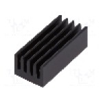 Radiator extrudat, aluminiu, 17mm x 8mm, neagra, FISCHER ELEKTRONIK - ICKSMDN17SA