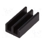 Radiator extrudat, aluminiu, 19mm x 10mm, neagra, FISCHER ELEKTRONIK - ICKSMDG19SA