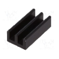 Radiator extrudat, aluminiu, 19mm x 10mm, neagra, FISCHER ELEKTRONIK - ICKSMDG19SA