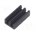 Radiator extrudat, aluminiu, 19mm x 10mm, neagra, FISCHER ELEKTRONIK - ICKSMDO19SA