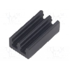 Radiator extrudat, aluminiu, 19mm x 10mm, neagra, FISCHER ELEKTRONIK - ICKSMDO19SA