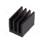 Radiator extrudat, aluminiu, 19mm x 13.5mm, neagra, FISCHER ELEKTRONIK - ICKSMDK19SA