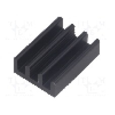 Radiator extrudat, aluminiu, 19mm x 14mm, neagra, FISCHER ELEKTRONIK - ICKSMDM19SA