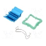 Radiator extrudat, aluminiu, 19mm x 19mm, albastru, Advanced Thermal Solutions - ATS-50190B-C1-R0