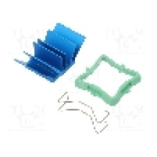 Radiator extrudat, aluminiu, 19mm x 19mm, albastru, Advanced Thermal Solutions - ATS-50190G-C1-R0