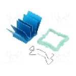 Radiator extrudat, aluminiu, 19mm x 19mm, albastru, Advanced Thermal Solutions - ATS-50190P-C1-R0