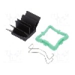 Radiator extrudat, aluminiu, 19mm x 19mm, negru, Advanced Thermal Solutions - ATS-51190K-C1-R0