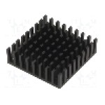 Radiator extrudat, aluminiu, 19mm x 19mm, neagra, FISCHER ELEKTRONIK - ICK BGA 19 X 19 X 10