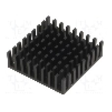 Radiator extrudat, aluminiu, 19mm x 19mm, neagra, FISCHER ELEKTRONIK - ICK BGA 19 X 19 X 10