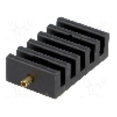 Radiator extrudat, aluminiu, 20mm x 10mm, neagra, FISCHER ELEKTRONIK - SK 400 20 1 X M3 L