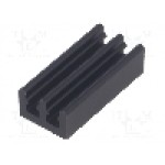 Radiator extrudat, aluminiu, 21mm x 10mm, neagra, FISCHER ELEKTRONIK - ICKSMDO21SA