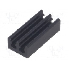 Radiator extrudat, aluminiu, 21mm x 10mm, neagra, FISCHER ELEKTRONIK - ICKSMDO21SA