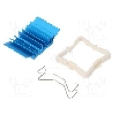 Radiator extrudat, aluminiu, 21mm x 21mm, albastru, Advanced Thermal Solutions - ATS-50210B-C1-R0