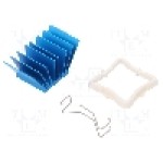 Radiator extrudat, aluminiu, 21mm x 21mm, albastru, Advanced Thermal Solutions - ATS-50210P-C1-R0