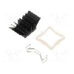 Radiator extrudat, aluminiu, 21mm x 21mm, negru, Advanced Thermal Solutions - ATS-51210K-C1-R0