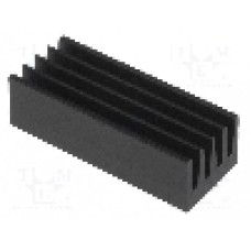 Radiator extrudat, aluminiu, 21mm x 8mm, neagra, FISCHER ELEKTRONIK - ICKSMDF21SA