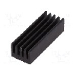 Radiator extrudat, aluminiu, 21mm x 8mm, neagra, FISCHER ELEKTRONIK - ICKSMDN21SA