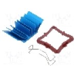 Radiator extrudat, aluminiu, 23mm x 23mm, albastru, Advanced Thermal Solutions - ATS-50230G-C1-R0