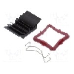 Radiator extrudat, aluminiu, 23mm x 23mm, negru, Advanced Thermal Solutions - ATS-51230D-C1-R0